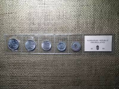 Fóliás forgalmi fillér sor 1990 