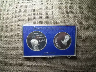 Petőfi Sándor , ezüst 50 és 100 forint 1973 PP ,  eredeti tokos emlékérme 