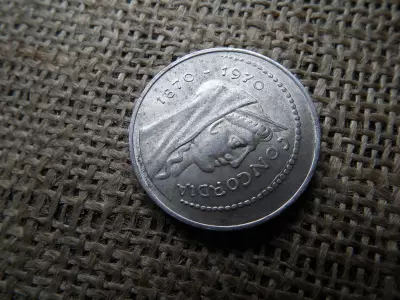 Olaszország , ezüst 1000 lire 1970 , líra , Főváros Róma