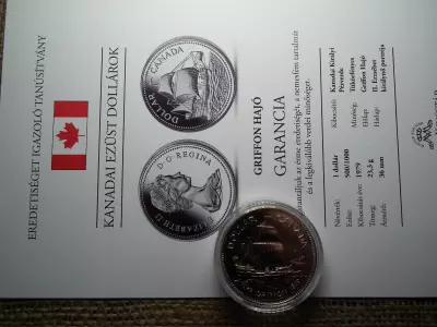 Kanada , ezüst 1 dollár 1979 , Canada dollar + certi 