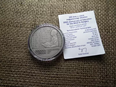 Ezüst 20000 forint 2025 , VAKOK MAGYARORSZÁGI OKTATÁSA + certi 