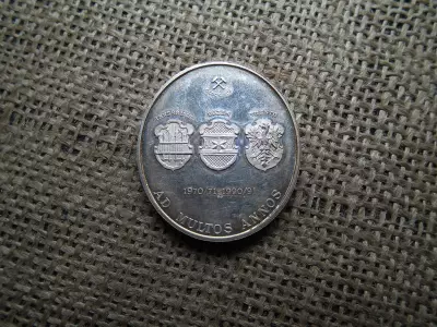 Ezüst érem , 1 uncia  ! A tiroli kalendárium 1970/71 és 1990/91  , Innsbruck , Bolzano és Trento ( Dél - Tirol  ) 