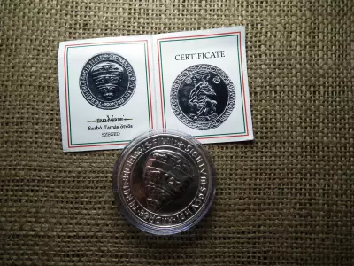 II. András Ezüst Tallér , 1 uncia szín ezüst , Éremverfe Kft. , + certi 