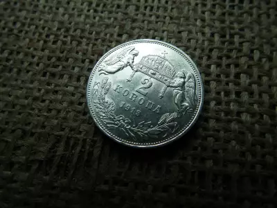 Ezüst 2 korona 1913 KB  , extra 