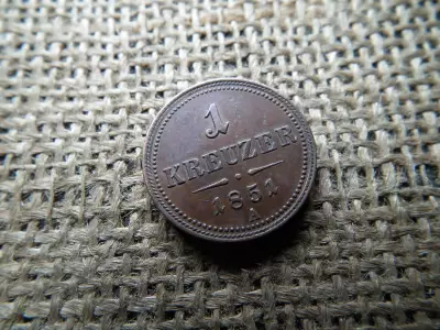 1 krajcár 1851 A , kreuzer 