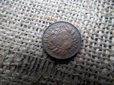 Svájc 2 rappen 1914 , extra 