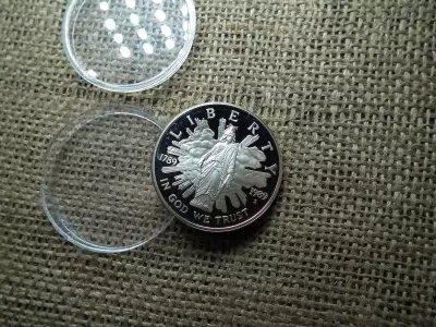 USA , ezüst PP 1 dollár 1989 S  , dollar 