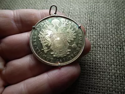 Ferenc József , 4 dukát 1915 másolata medálban ! Nem arany ! 