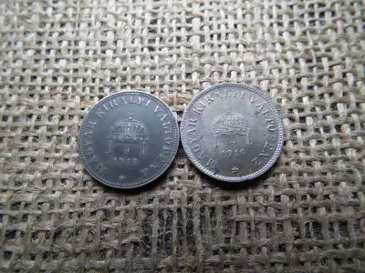 20 fillér 1916 sima és sherardírozott 