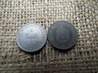 20 fillér 1917 sima és sherardírozott 