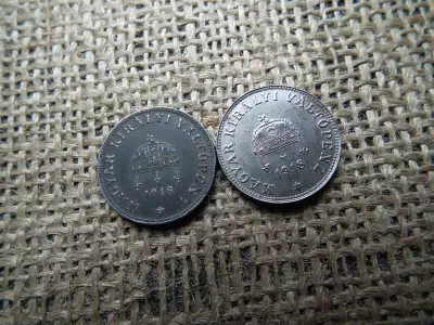 20 fillér 1918 sima és sherardírozott 