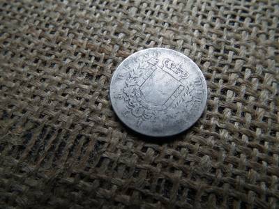 Olaszország , 1 lira 1863 , ezüst , T  BN , líra 