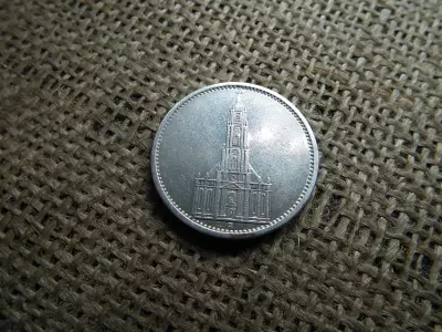 Birodalmi , ezüst 5 márka 1935 A , reichsmark , Templomos 