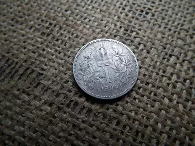 Ezüst 1 korona 1898 , corona 