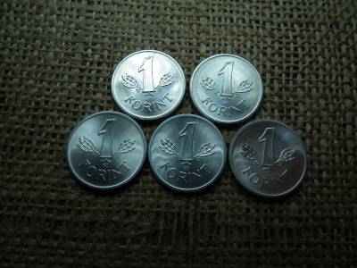 Verdefényes 1 forint sor ! 1979 , 1980 , 1981 , 1982 , 1983 