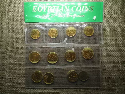 Egyiptom , érme szett ! Aranyozott piastres , piaszter ! 