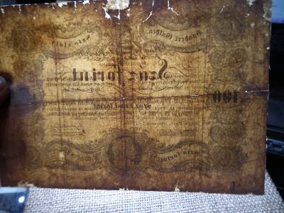 Kossuth Bankó , 100 forint 1848 , nagyon szép ! Ritka , restaurált 