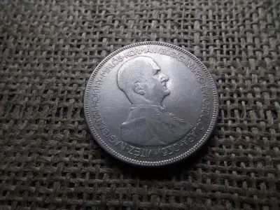 Horthy , ezüst 5 pengő 1930 , még hajas 