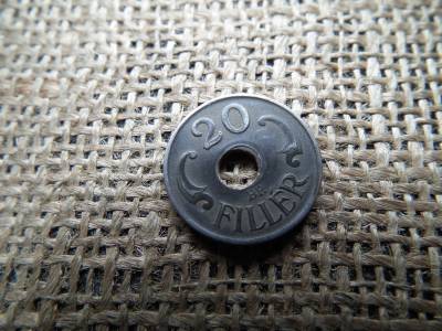 20 fillér 1941 , verdehibás , félrelyukasztott 