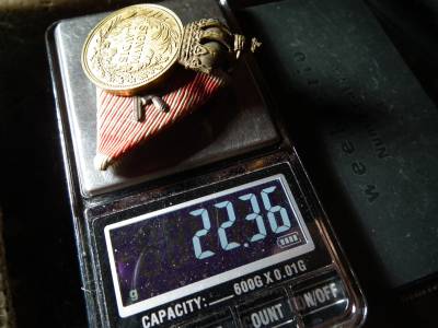 Ferenc József , Signum Laudis , eredeti kardos szalagon , bronz 