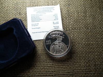 Ezüst 2000 forint 1996 PP , díszdoboz + certi , 896 Honfoglalás 