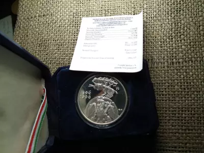 Ezüst 2000 forint 1996 PP , díszdoboz + certi , 896 Honfoglalás 