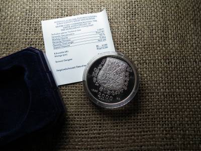 Ezüst 2000 forint 1996 PP , díszdoboz + certi , 896 Honfoglalás 