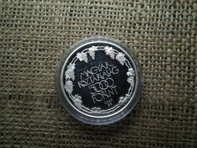 Ezüst 5000 forint 2008 PP , Tokaji Borvidék 