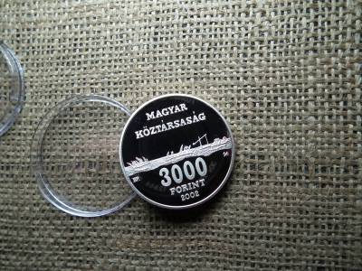 Ezüst 3000 forint 2002 PP , Hortobágyi Nemzeti park 