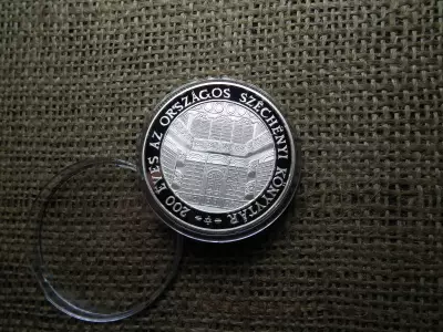 Ezüst 3000 forint 2002 PP ,  200 éves a Széchenyi könyvtár 