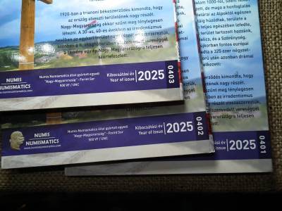 Nagy Magyarország forgalmi forint sor 2025 , ár / db , több db esetén sorszámkövető 