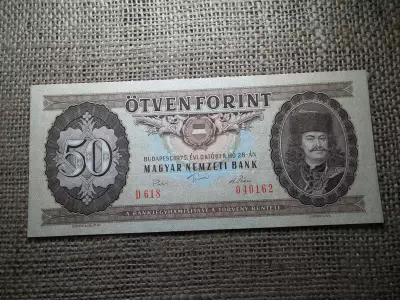 50 forint 1975 UNC - aUNC , gyári papírránc 