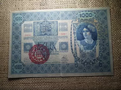 1000 korona 1902 , Magyarország felülbélyegzés 