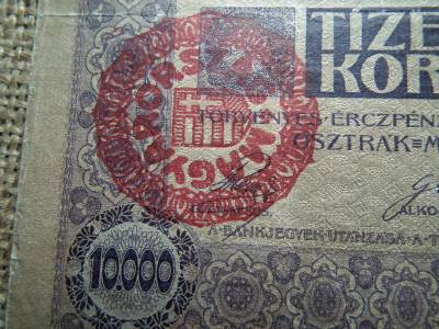 10000 korona 1918 , Magyarország felülbélyegzés 