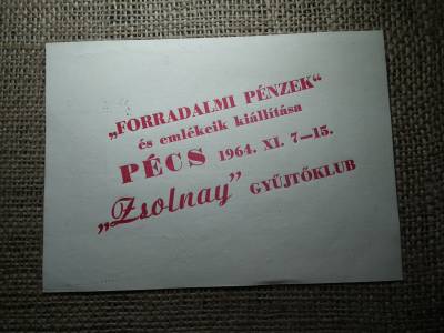 10 forint 1849 - Szemere - Pécs 1964 , makkos vízjeles  , Zsolnay 