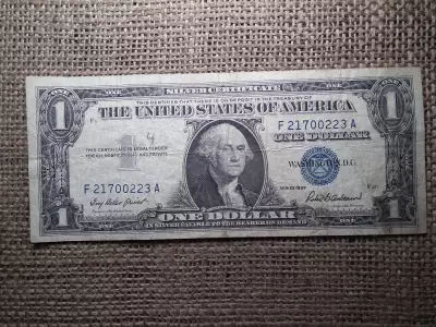 USA 1 dollár 1957 , kék pecsét , dollar 