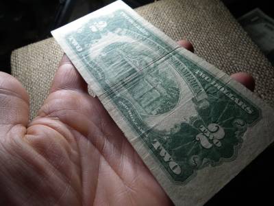 USA 2 dollár 1953 , piros pecsét 