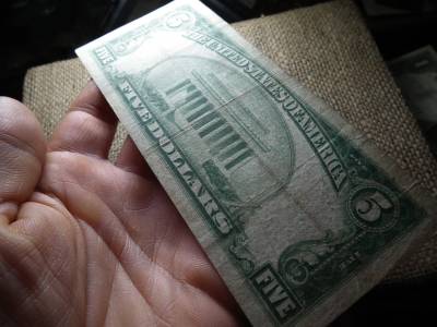 USA 5 dollár 1928 , Piros pecsét , dollars 