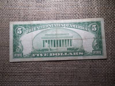 USA 5 dollár 1928 , Piros pecsét , dollars 