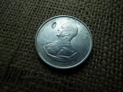 5 pengő 1943 , Horthy Miklós  , Magyar címer  ellenjeggyel 