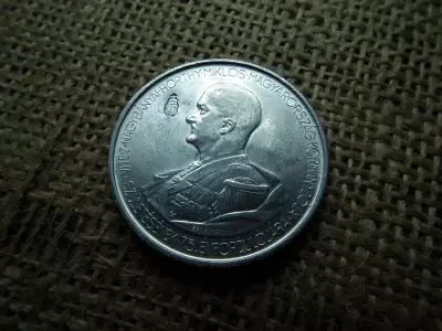 5 pengő 1943 , Horthy Miklós  , Magyar címer  ellenjeggyel 