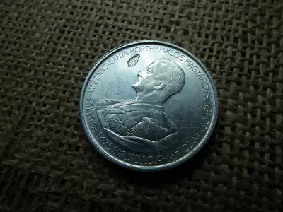 5 pengő 1943 , Horthy Miklós  , Magyar címer  ellenjeggyel 