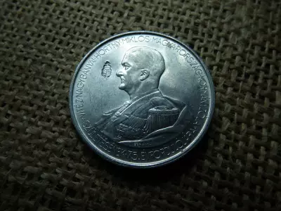 5 pengő 1943 , Horthy Miklós  , Magyar címer  ellenjeggyel 