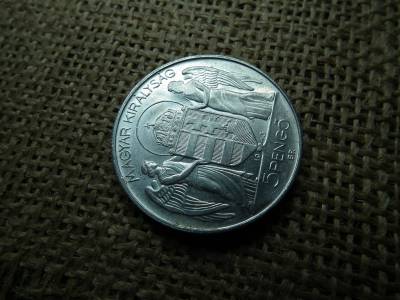 5 pengő 1943 , Horthy Miklós  , Magyar címer  ellenjeggyel 