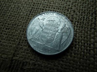 5 pengő 1943 , Horthy Miklós  , Sarló kalapács   ellenjeggyel 