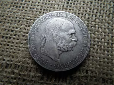 Ezüst 5 korona 1907 , corona , Ferenc József 