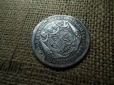 Ezüst 1 tallér 1696 Körmöcbánya , 1 Thaler - Ferdinand William Eusebius és Maria Anna , 	Schwarzenbergi Fejedelemség ( Német Államok )