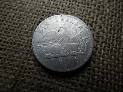 Porosz , ezüst 1 tallér 1818 A , III. Frigyes Vilmos 