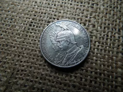 Ezüst 2 márka 1901  - II. Vilmos Porosz Királyság