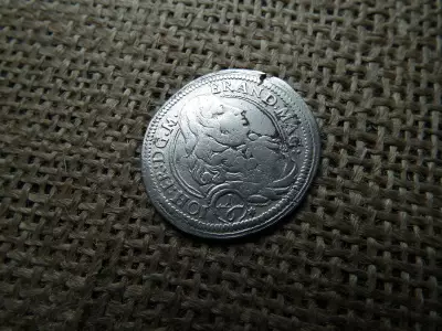 Ezüst 1/6 tallér 1677 , Thaler - John Frederick , 	Brandenburg-Ansbach őrgrófsága ( német államok )